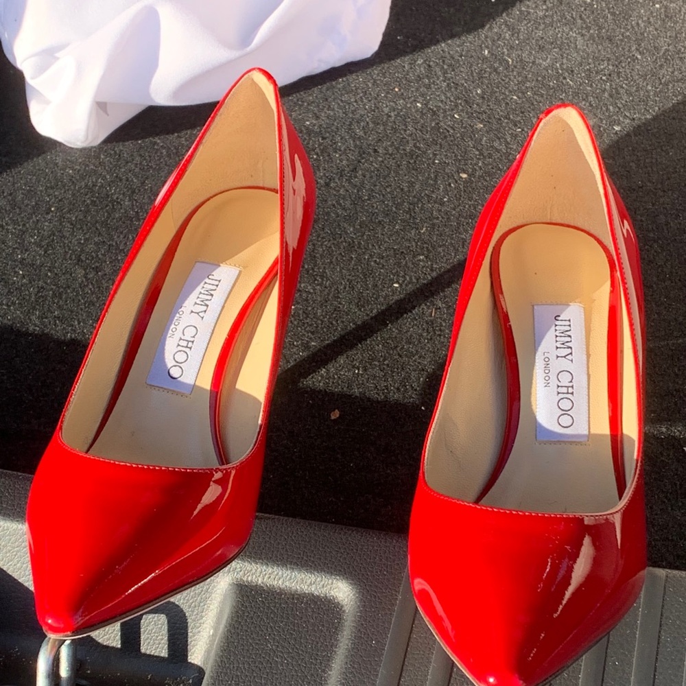 Red Jimmy Choo heels